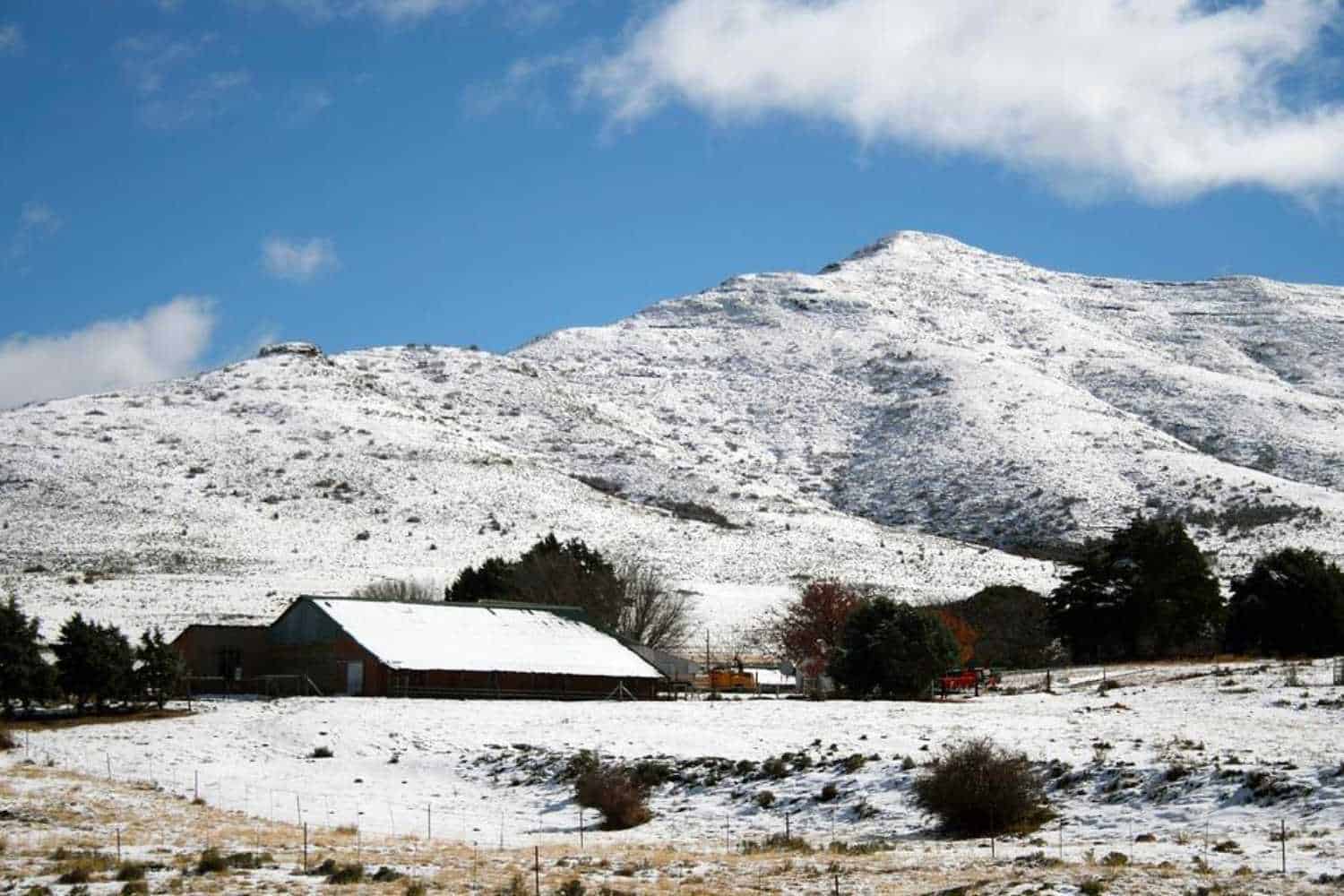 South Africa snow weather weekend