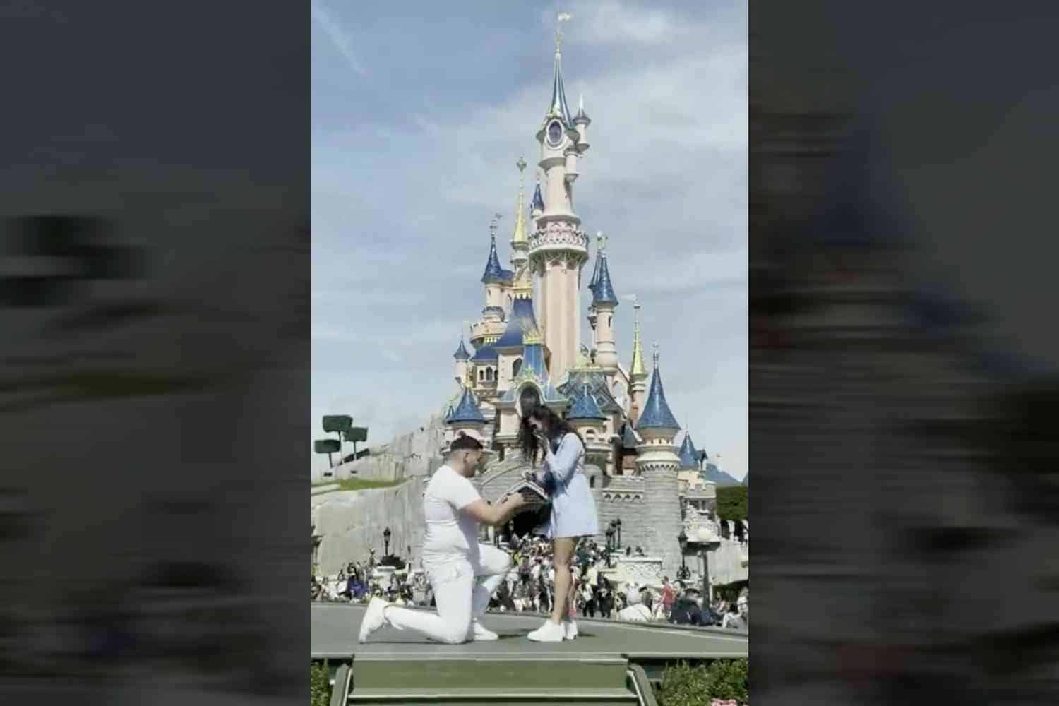Disney marriage proposal couple