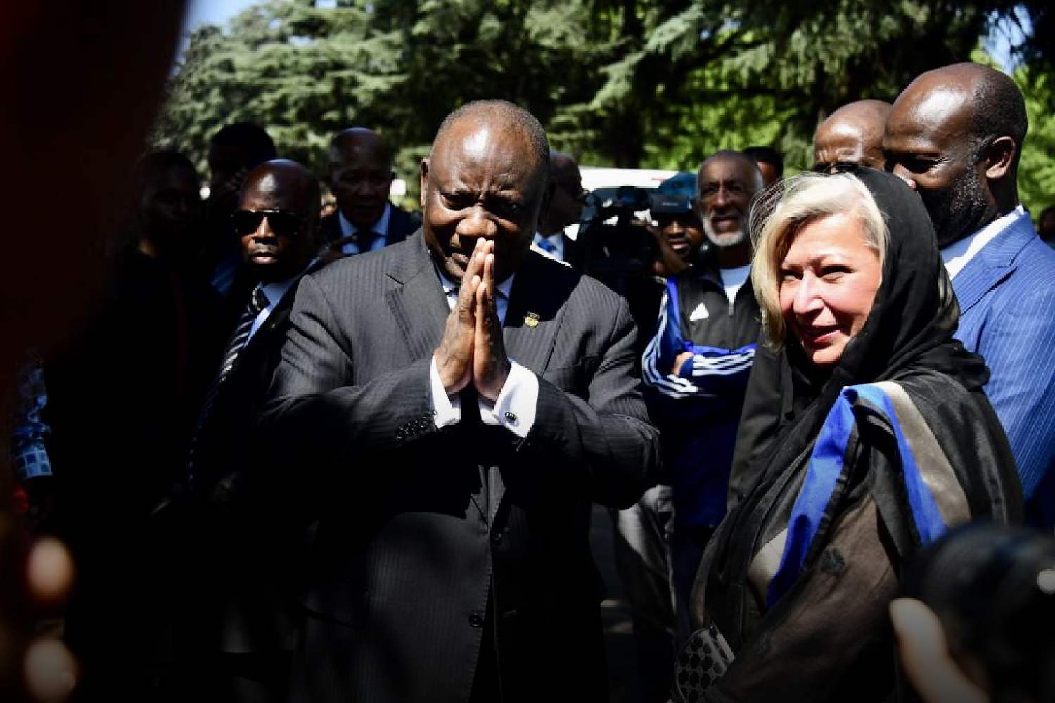 ramaphosa aziz pahad funeral