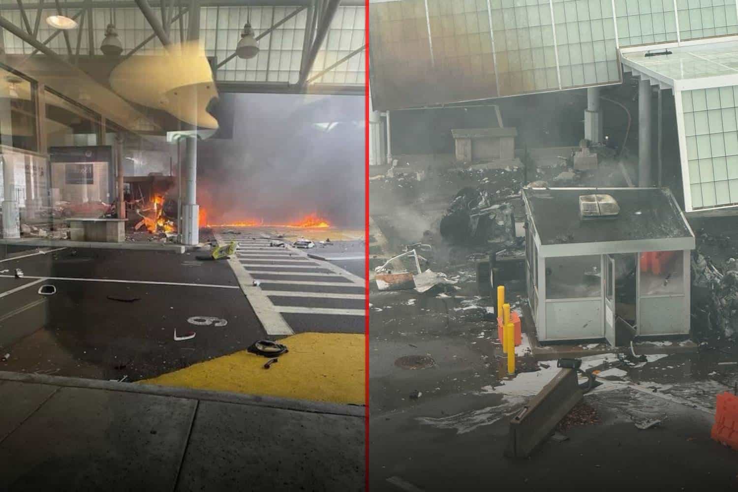 Niagara Falls rainbow bridge car explosion