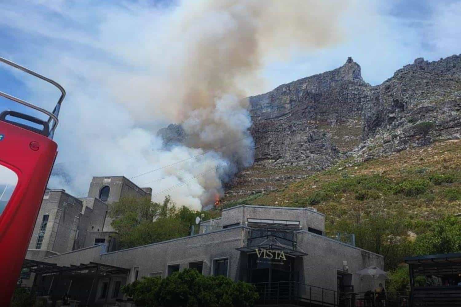 Cape Town fires Table Mountain tygerberg hills