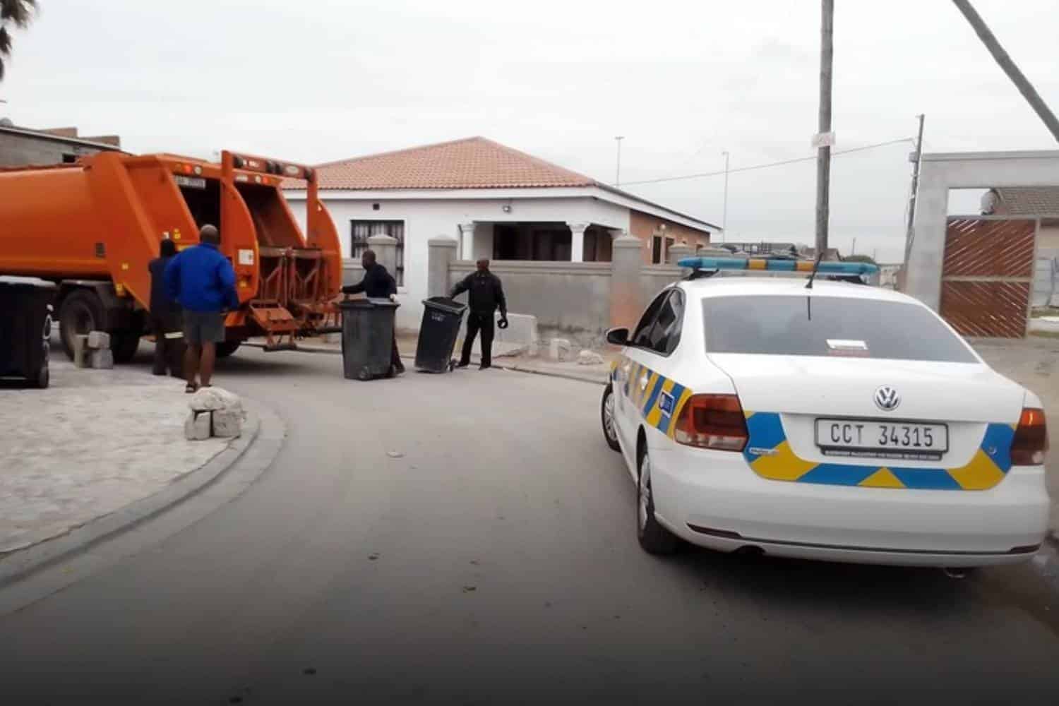 garbage collectors Cape Town metro police