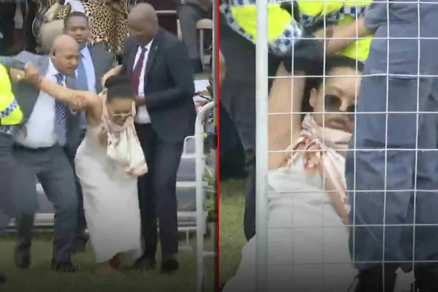 woman attacks ramaphosa king misuzulu