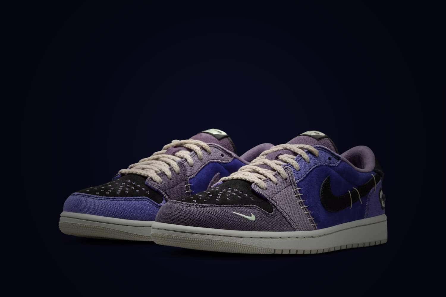 nike sneakers air jordan 1 low og regency purple and dark raisin