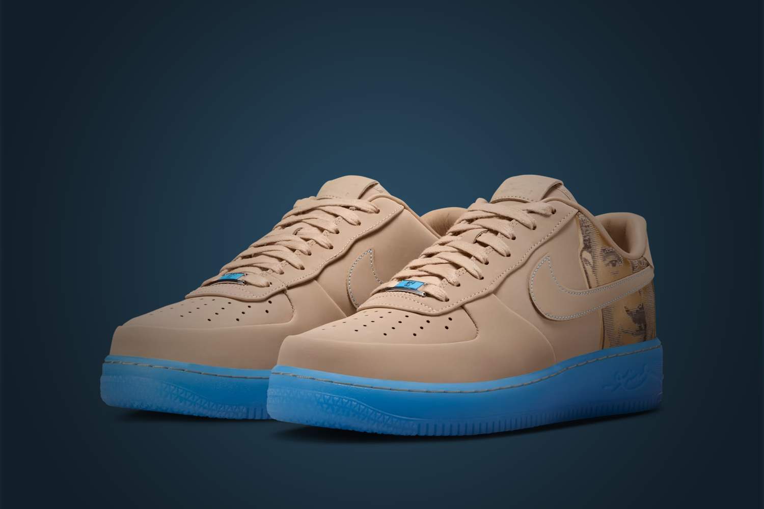 nike sneakers kobe air force 1 low protro linen and university blue